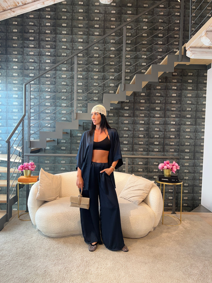 COMPLETO KIMONO BLU