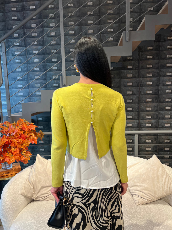 MAGLIONE BOTTONCINI SCHIENA