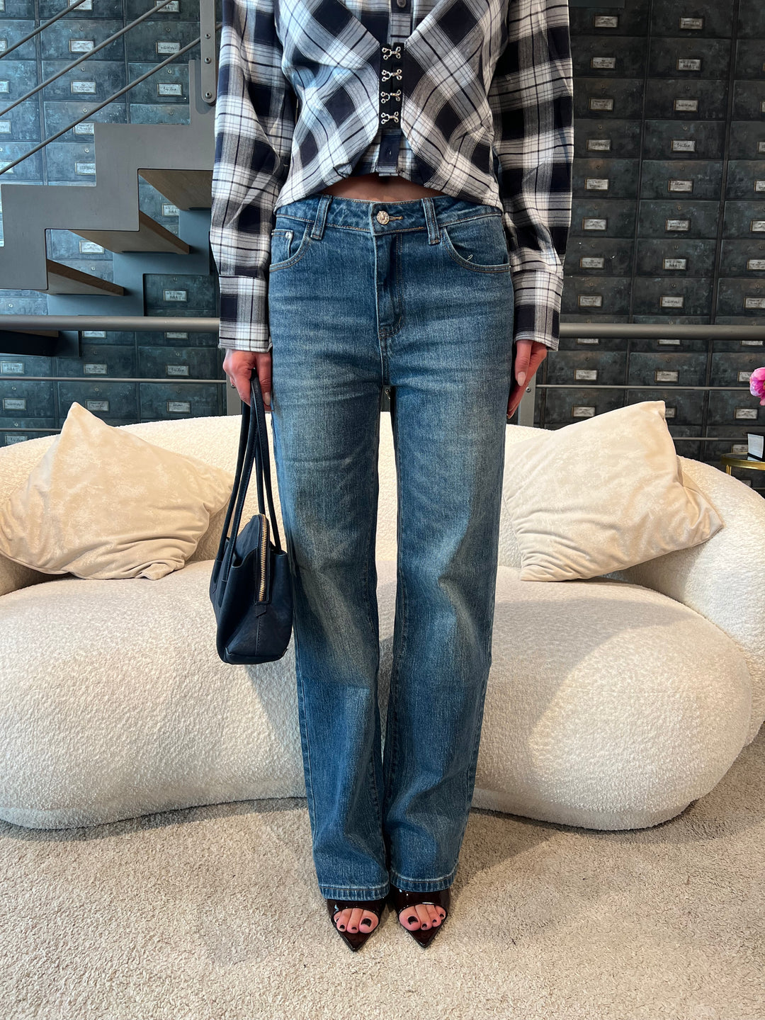 JEANS TAGLI STRASS