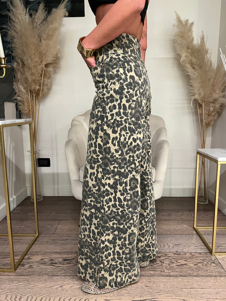 JEANS MACULATO PALAZZO