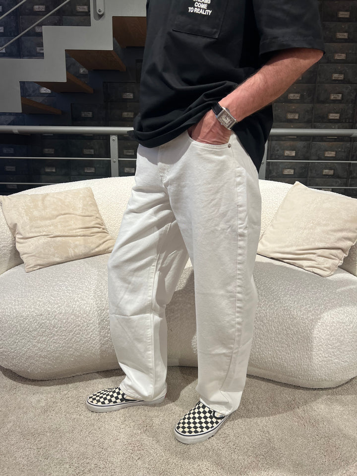 JEANS BALLOON BIANCO