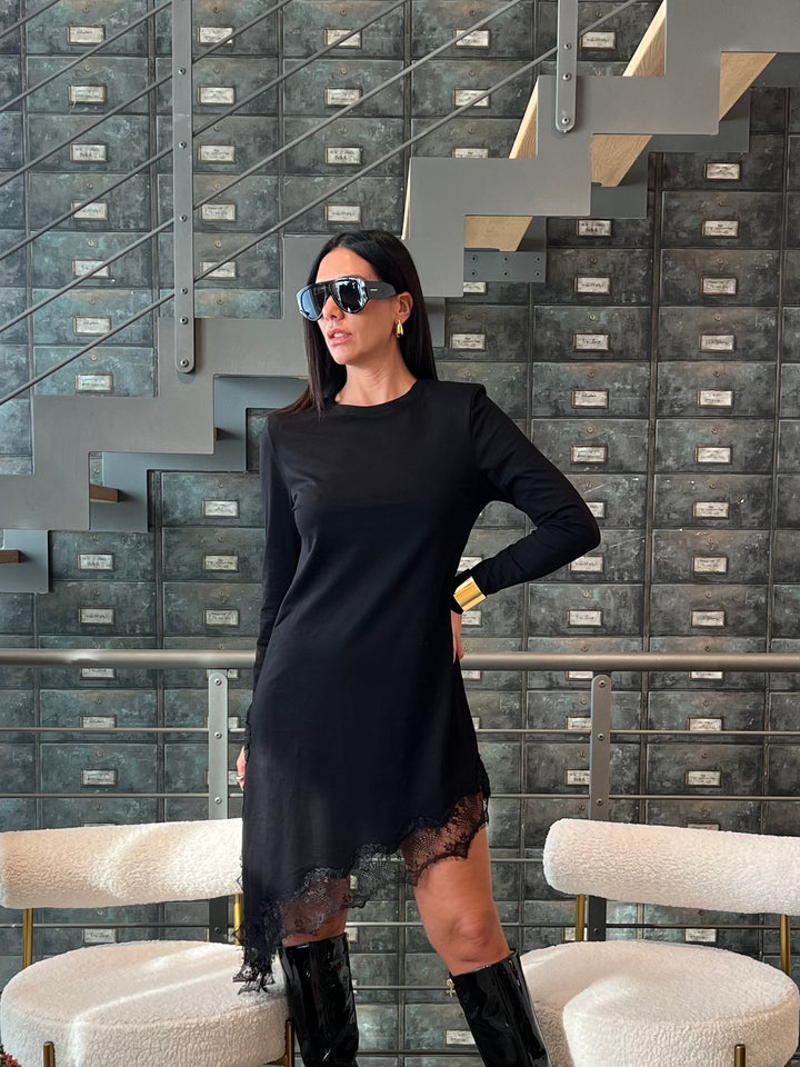 ABITO LUMINA BORDO PIZZO NERO