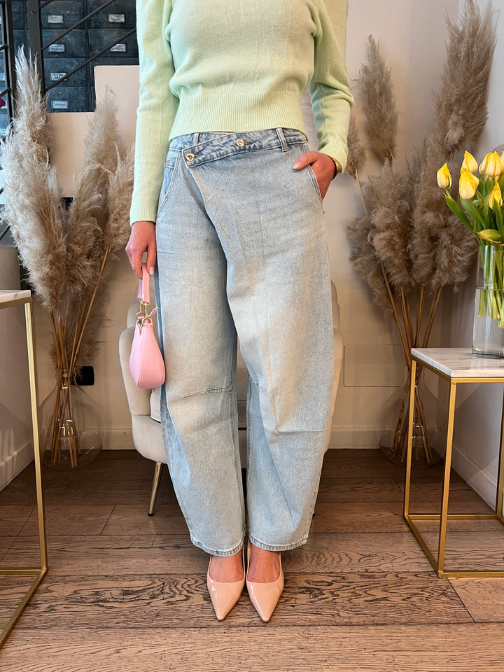 JEANS BALLOON ALLACCIATURA STORTA