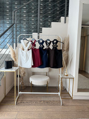 TOP SATIN FIBBIA