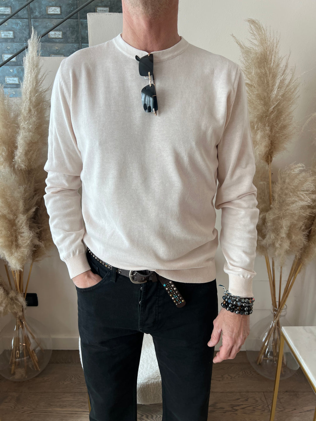 MAGLIONE COTONE GIROCOLLO