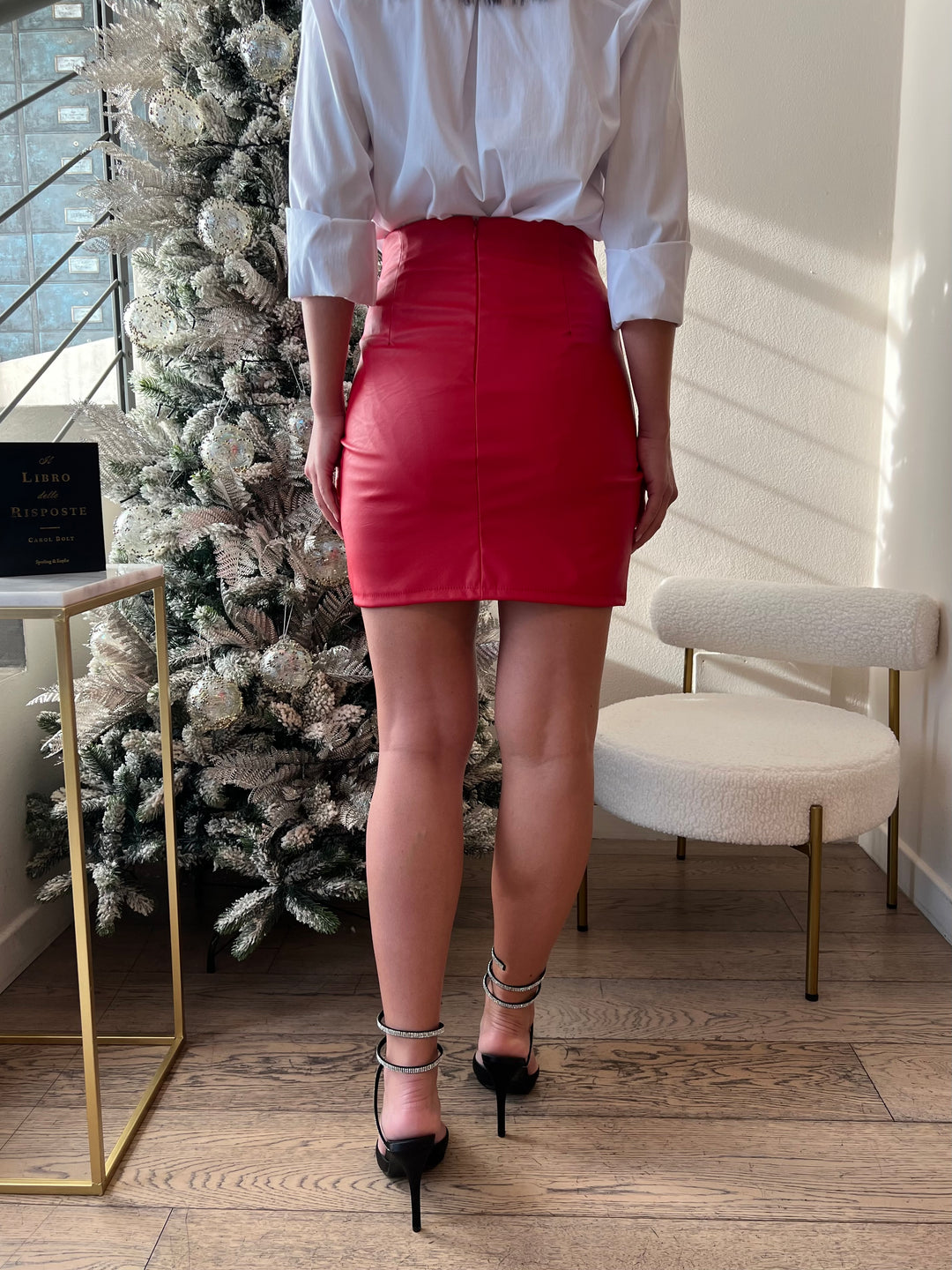 GONNA ECOPELLE DRAPPEGGIO