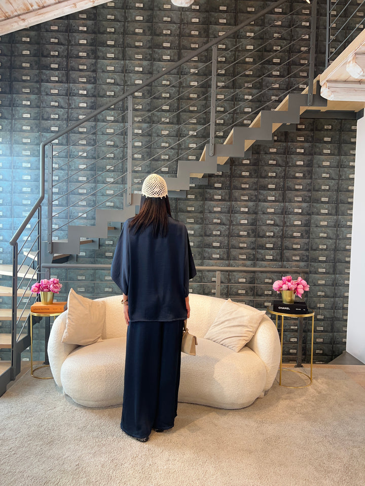 COMPLETO KIMONO BLU