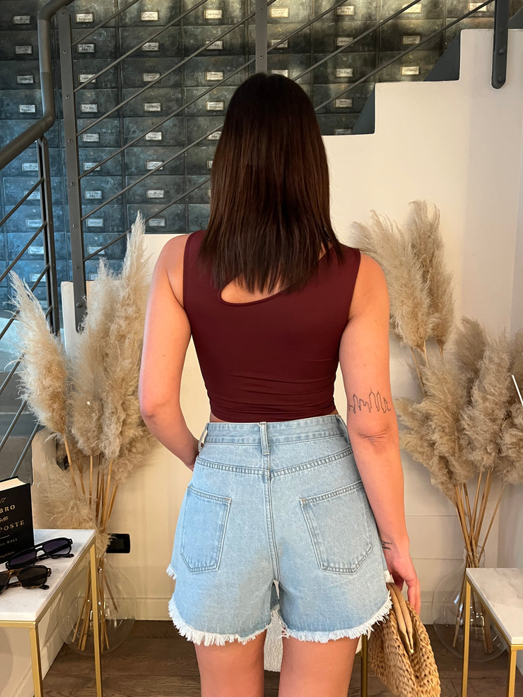 SHORTS JEANS FARFALLA STRASS