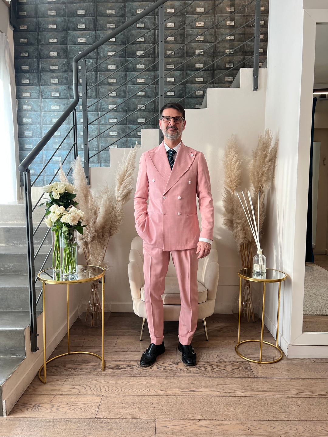 COMPLETO LAPO GESSATO ROSA