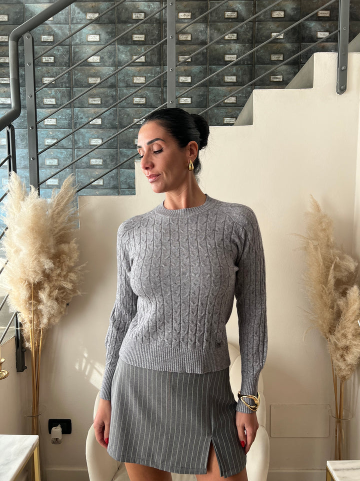 MAGLIONE VISCOSA TRECCE