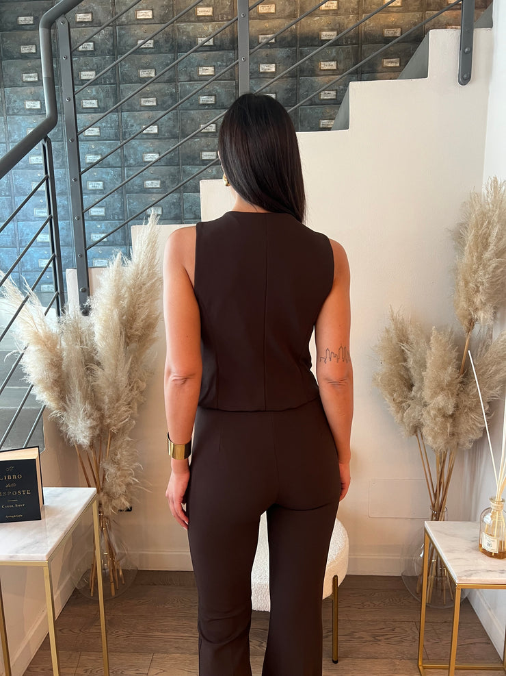 GILET KELLY MARRONE