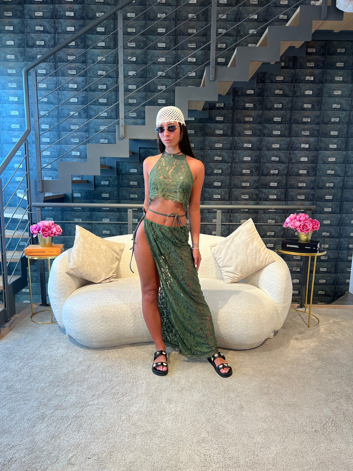 BIKINI MILITARE CON SET PIZZO