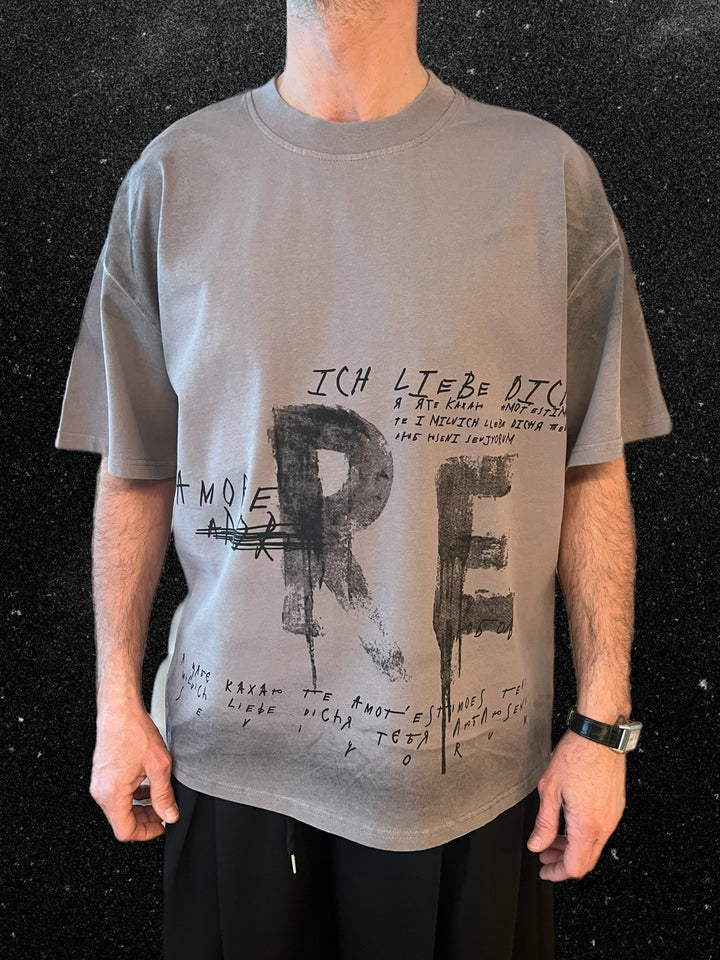 T-SHIRT AMORE GRIGIO