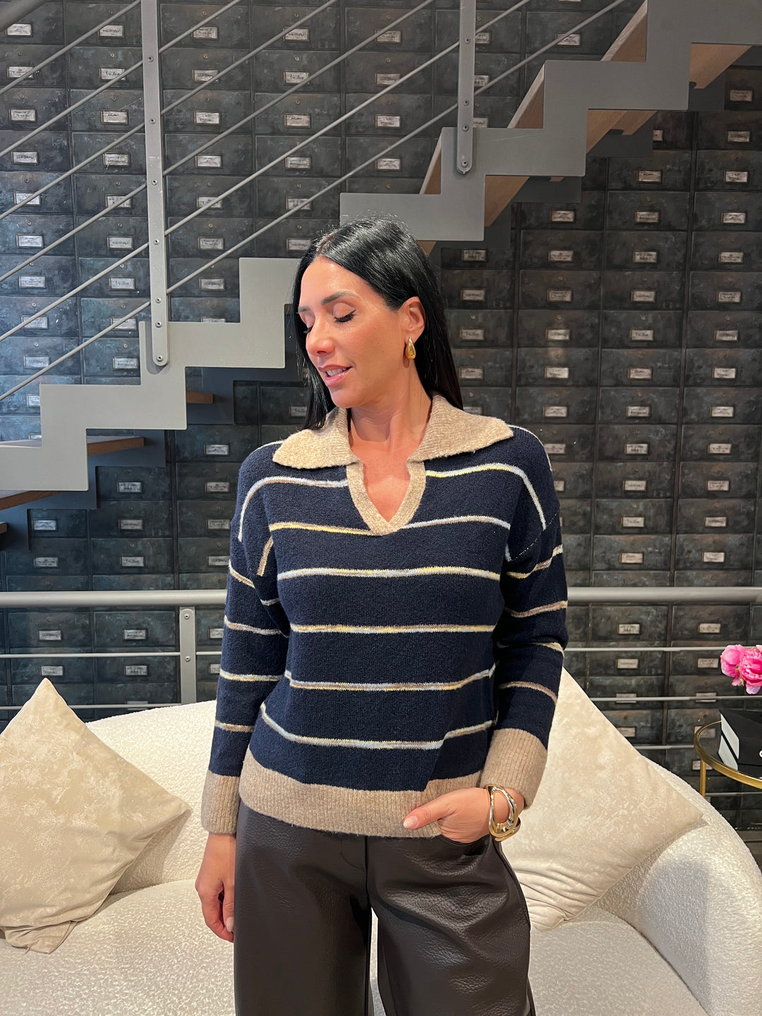 MAGLIONE POLO RIGHE