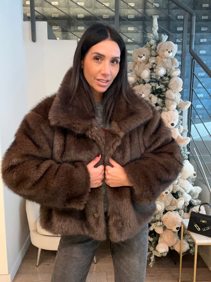 BOMBER DOUBLE PELLE ECOFUR