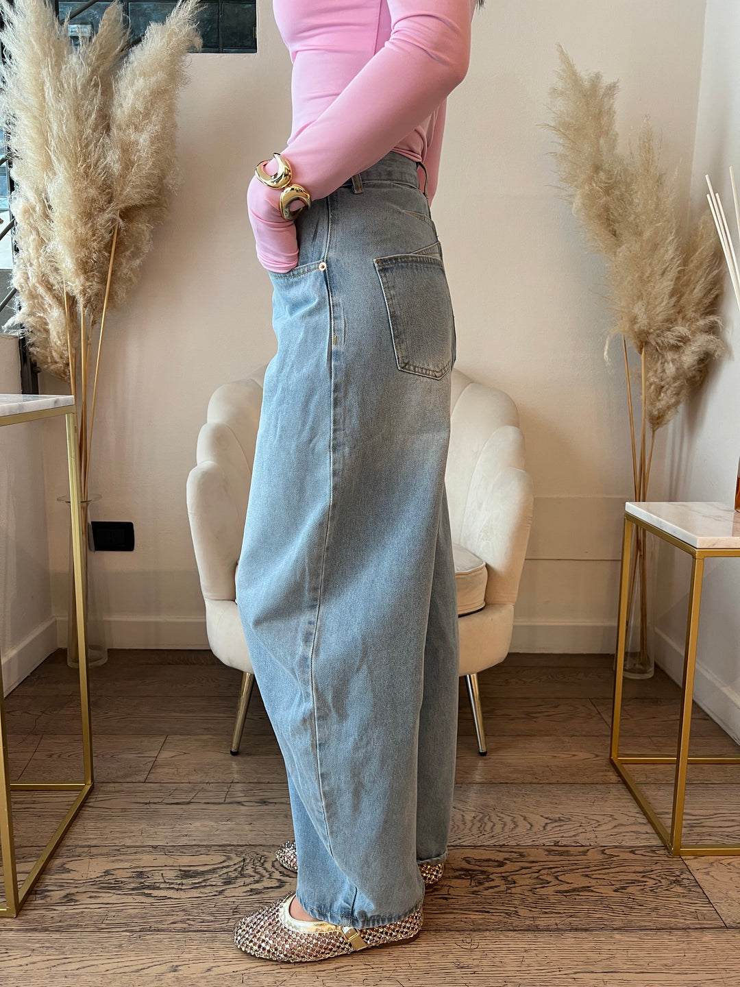 JEANS BALLOON CHIARO