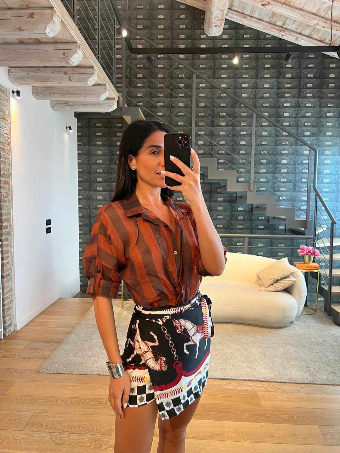 CAMICIA RIGHE ALAMARI