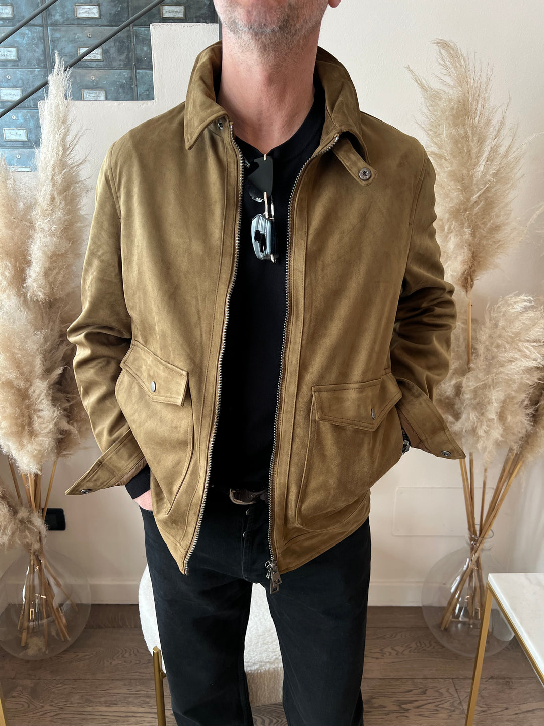 GIACCA SUEDE CERNIERA