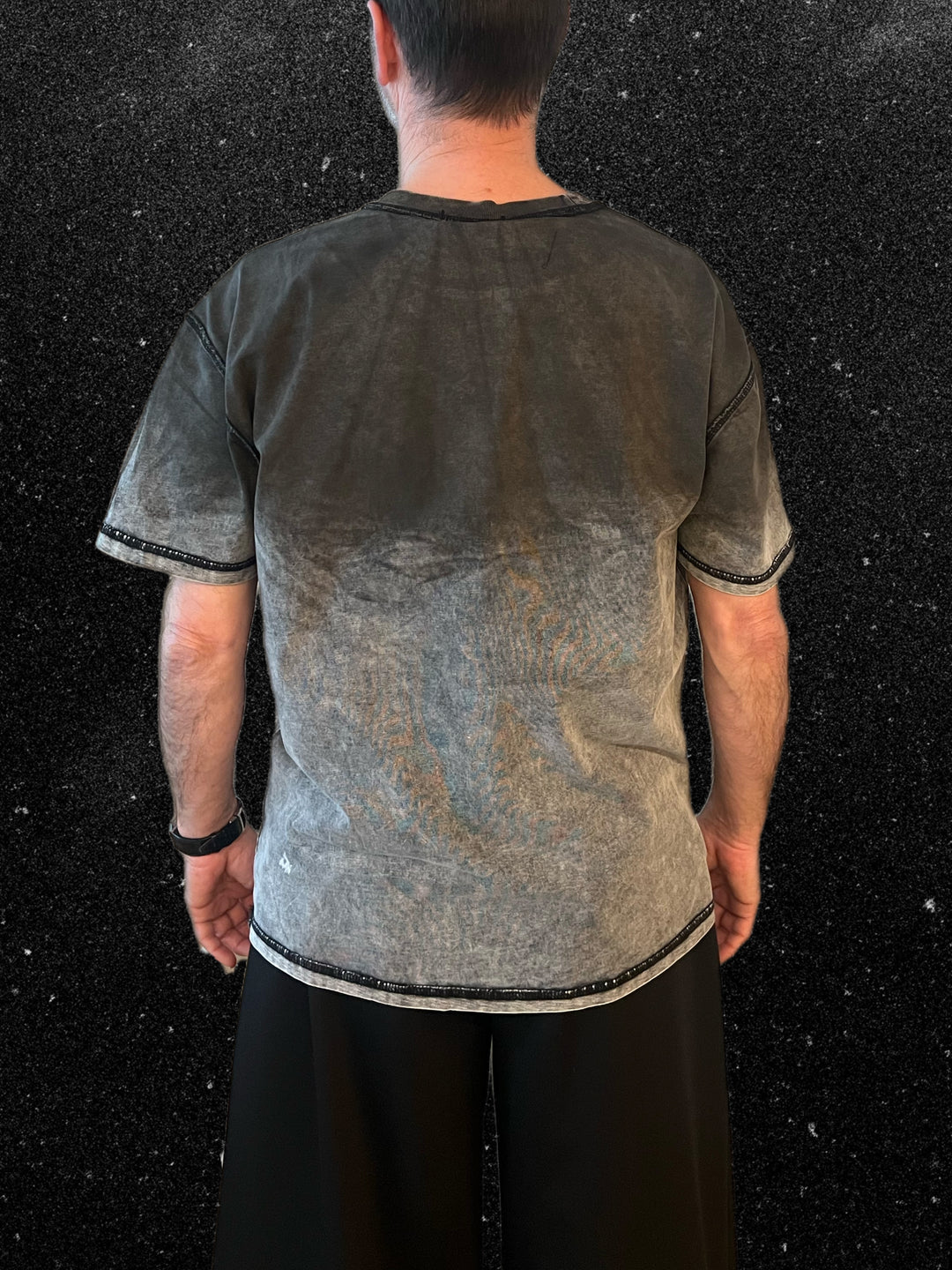 T-SHIRT RICAMO GRIGIO