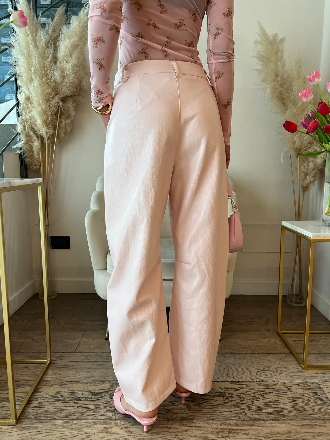 PANTA ECOPELLE ROSA