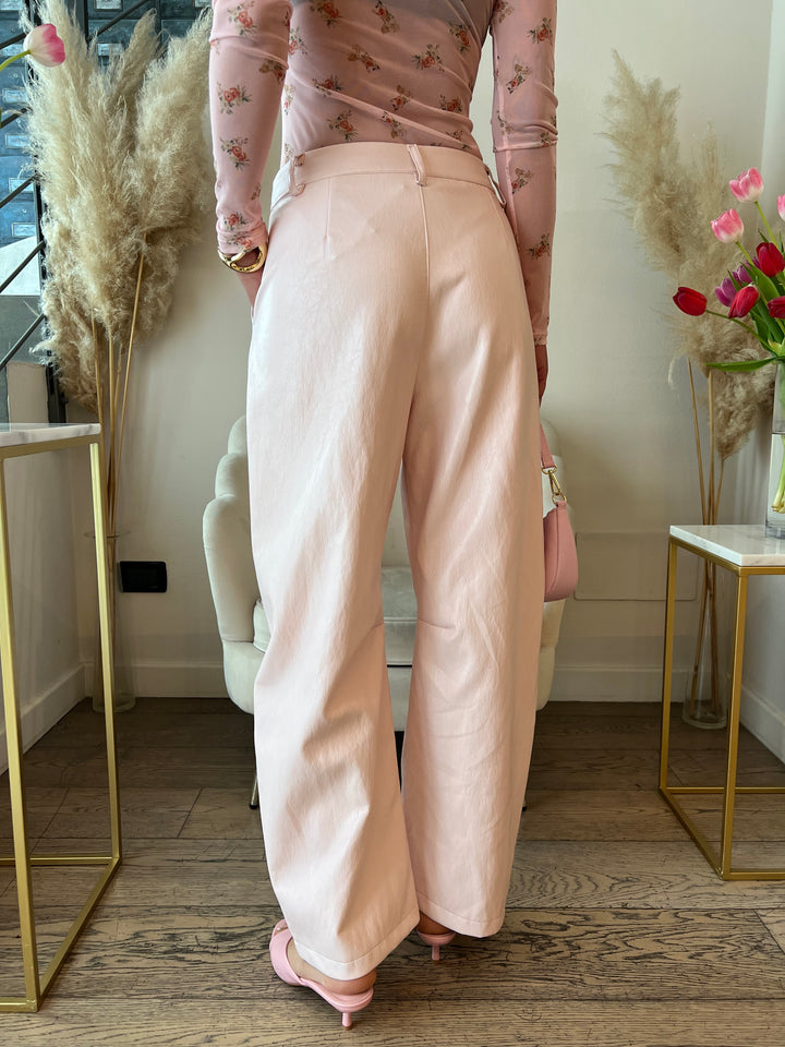 PANTA ECOPELLE ROSA