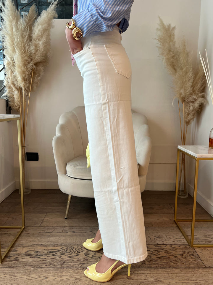 JEANS BIANCO SVASATO