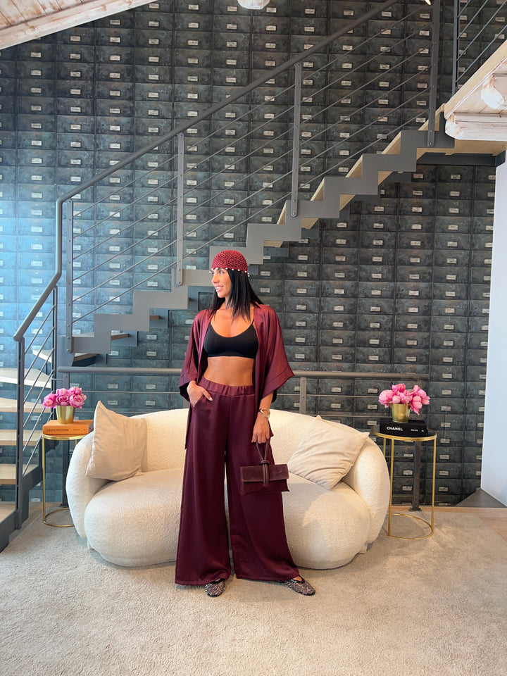 COMPLETO KIMONO VINO