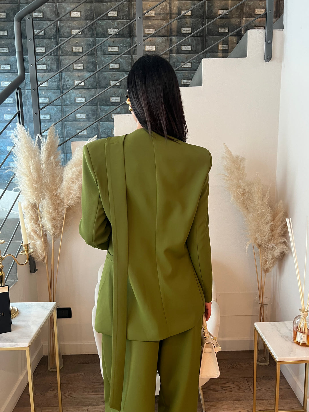 GIACCA LUMINA LUMINA SCIARPA CHARTREUSE