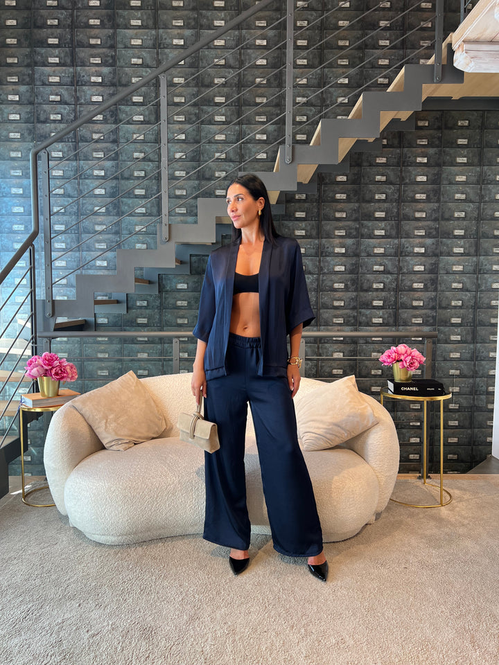 COMPLETO KIMONO BLU