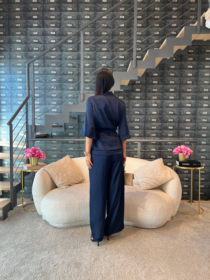 COMPLETO KIMONO BLU