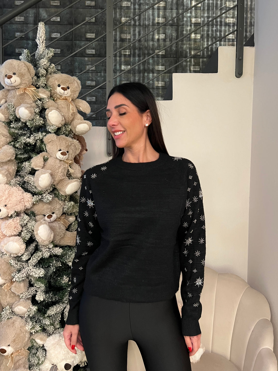 MAGLIONE STELLE MANICHE