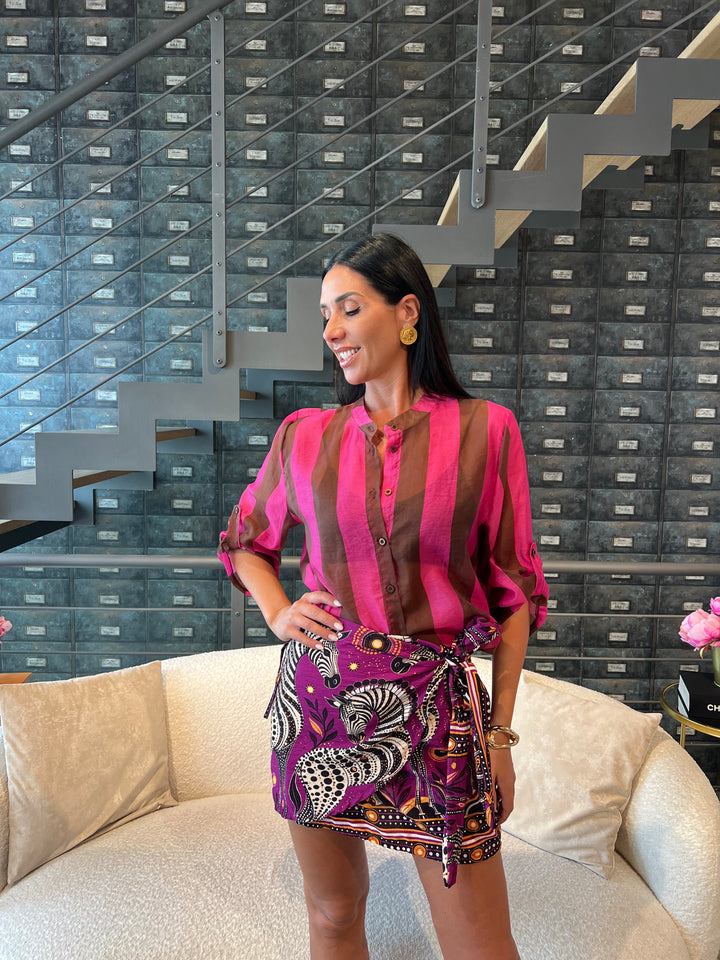 CAMICIA RIGHE LYOCELL