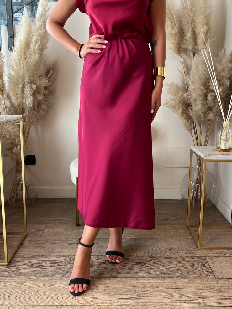 GONNA SATIN MIDI
