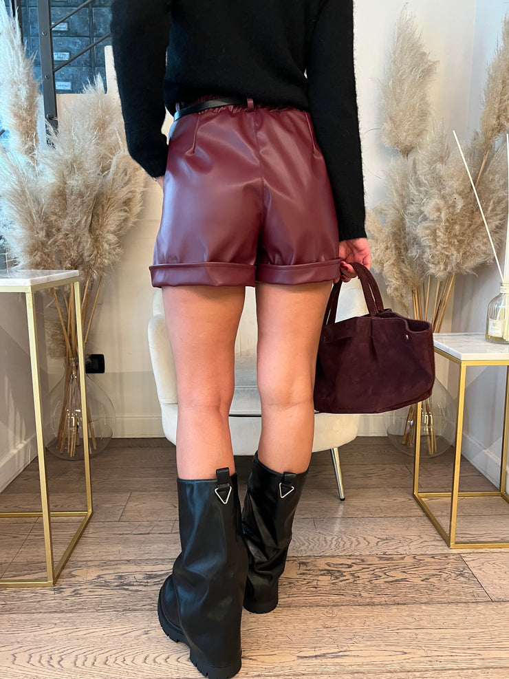 SHORTS ECOPELLE CINTURA