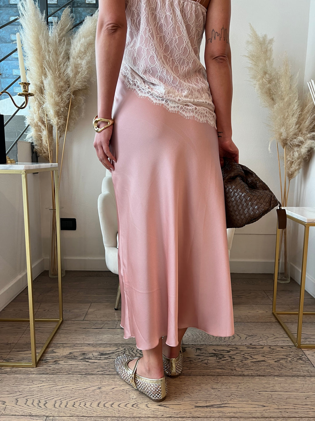 GONNA SATIN MIDI