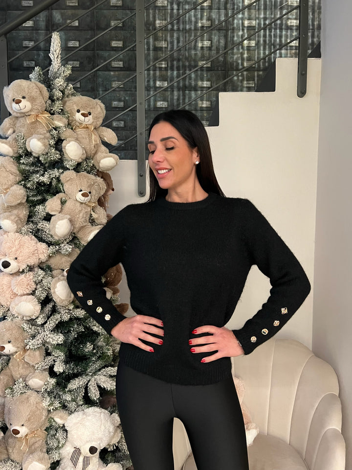 MAGLIONE BOTTONI POLSI