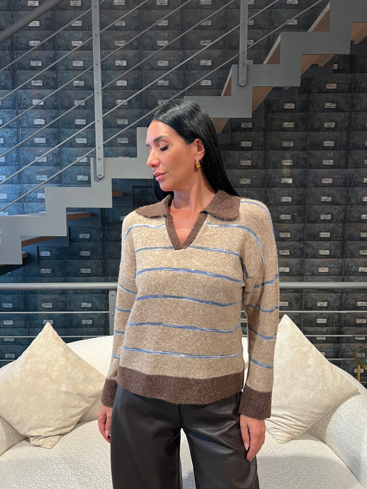 MAGLIONE POLO RIGHE