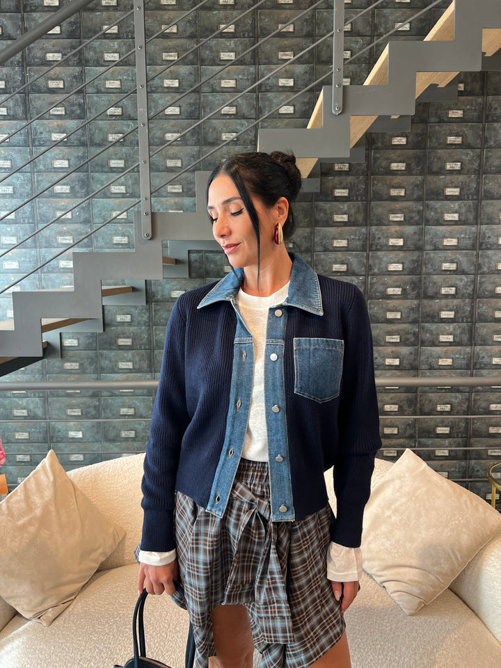 CARDIGAN BORDI JEANS