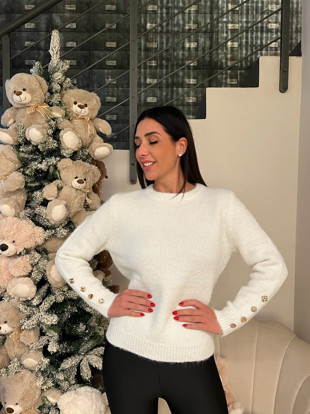 MAGLIONE BOTTONI POLSI