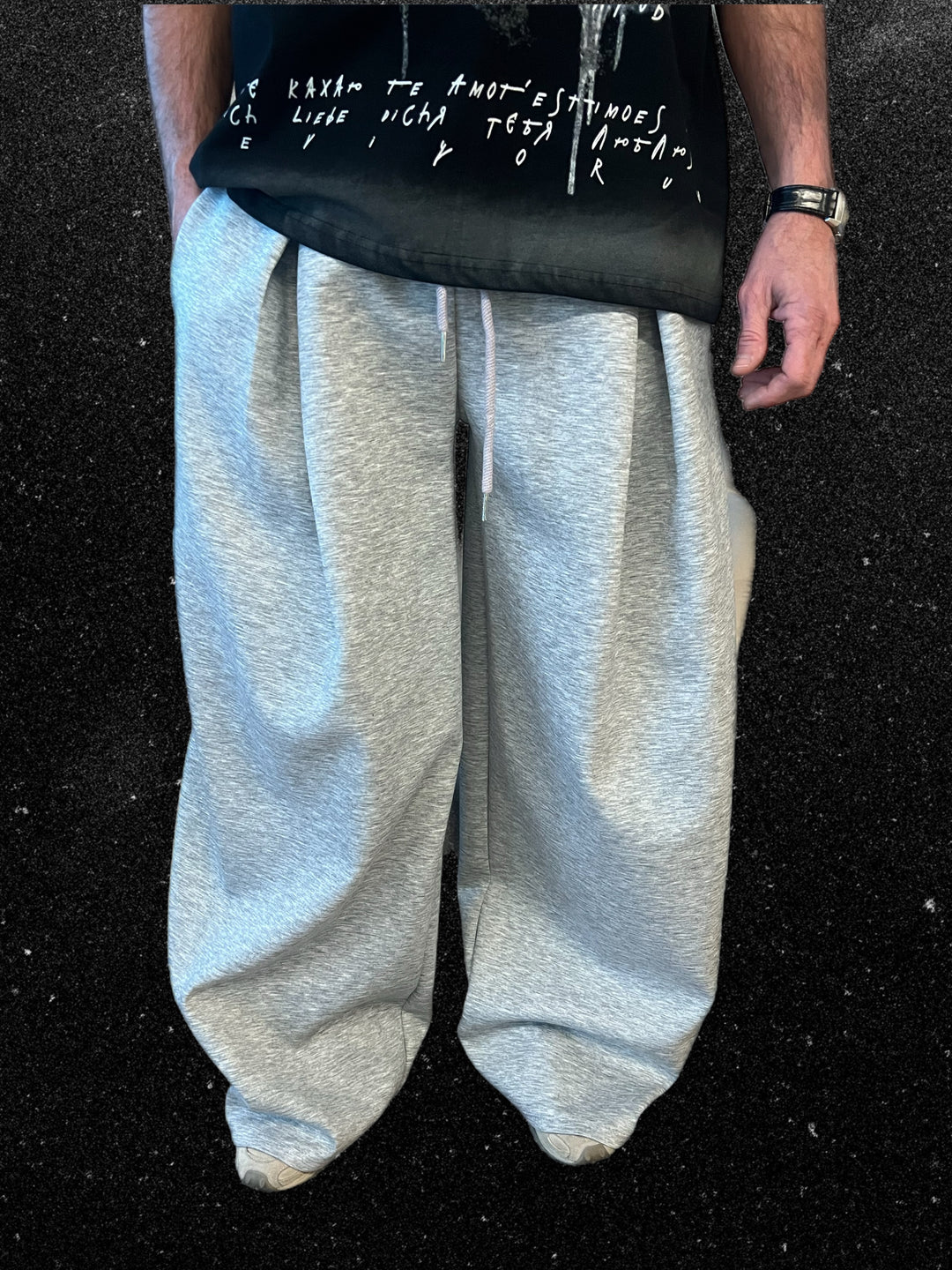 PANTA FELPA OVER GRIGIO