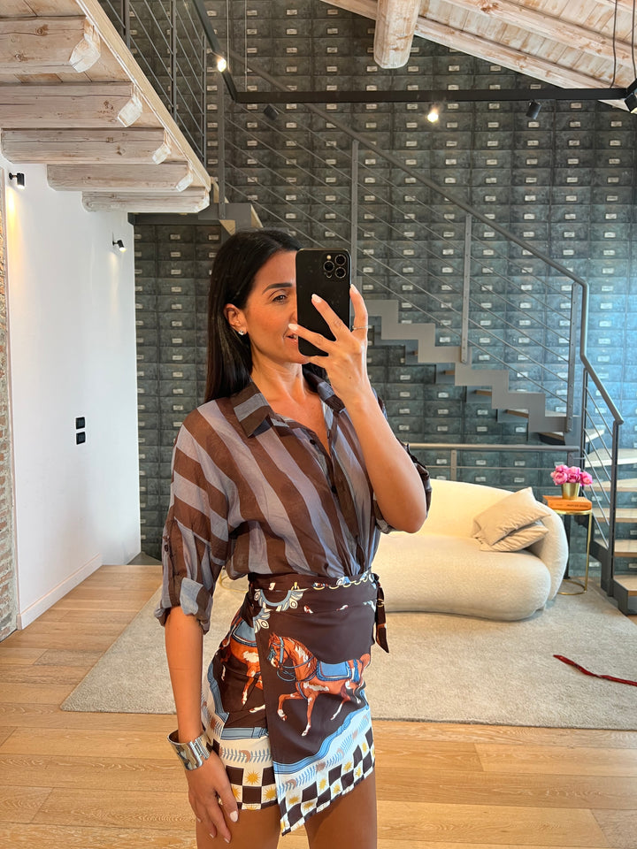 CAMICIA RIGHE ALAMARI