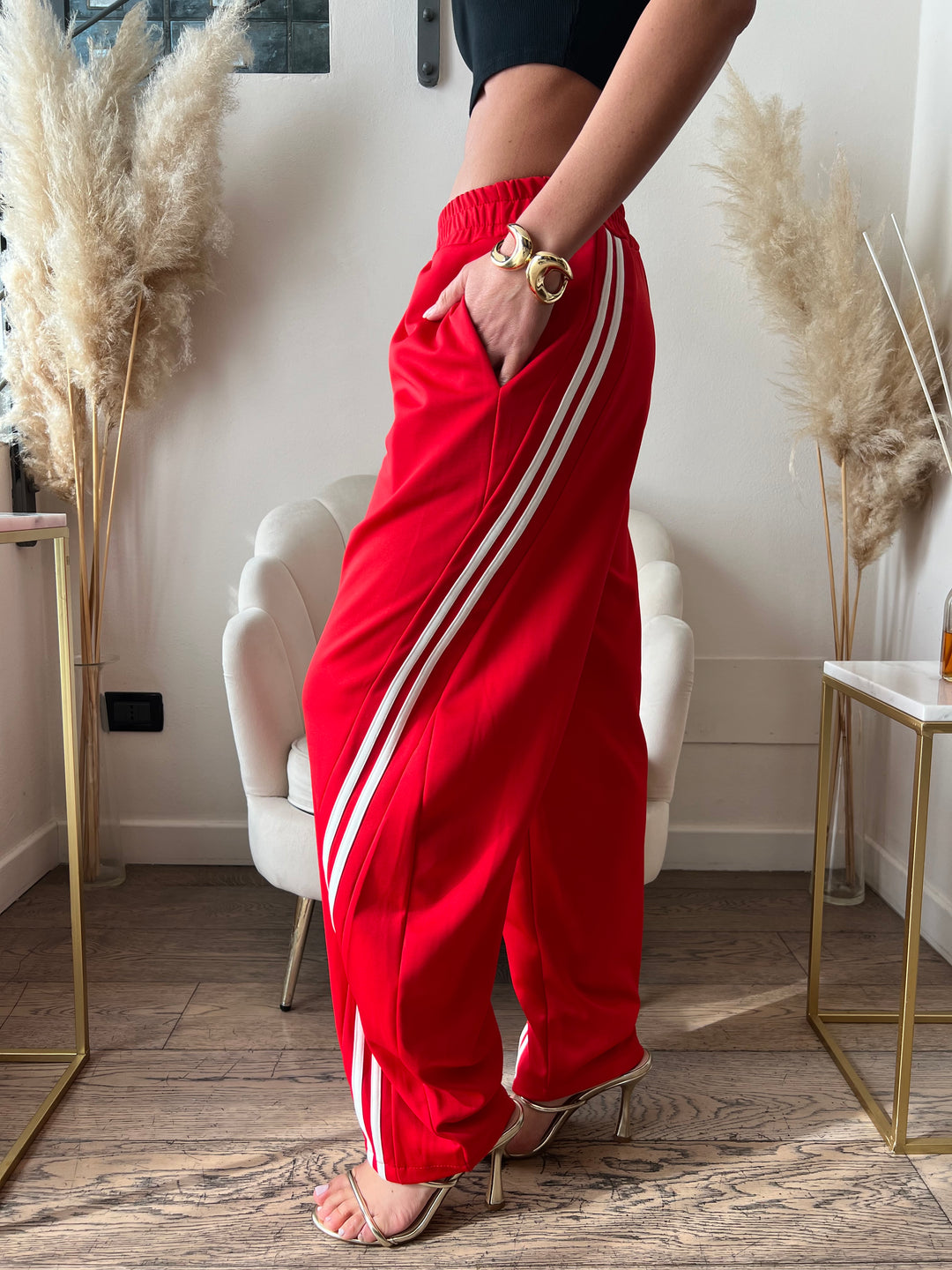 PANTA BANDE ROSSO