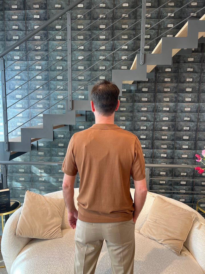 POLO VISCOSA ZIP