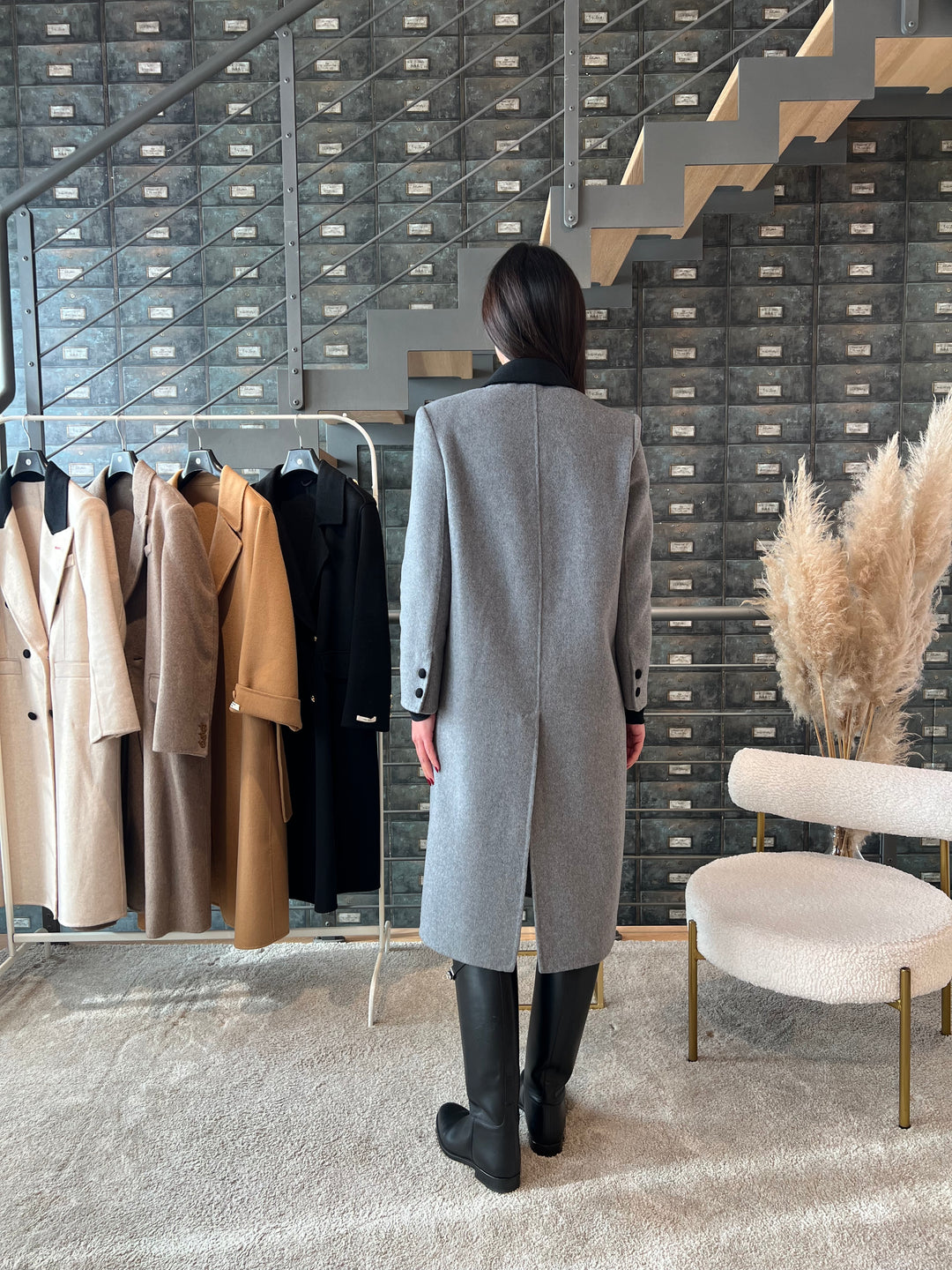 CAPPOTTO TAILORING COLLETTO GRIGIO