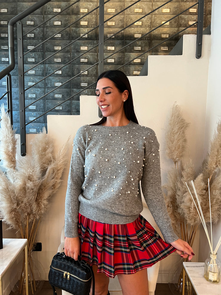 MAGLIONE PERLE BIANCHE