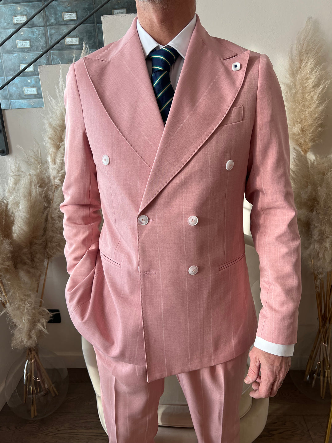 COMPLETO LAPO GESSATO ROSA