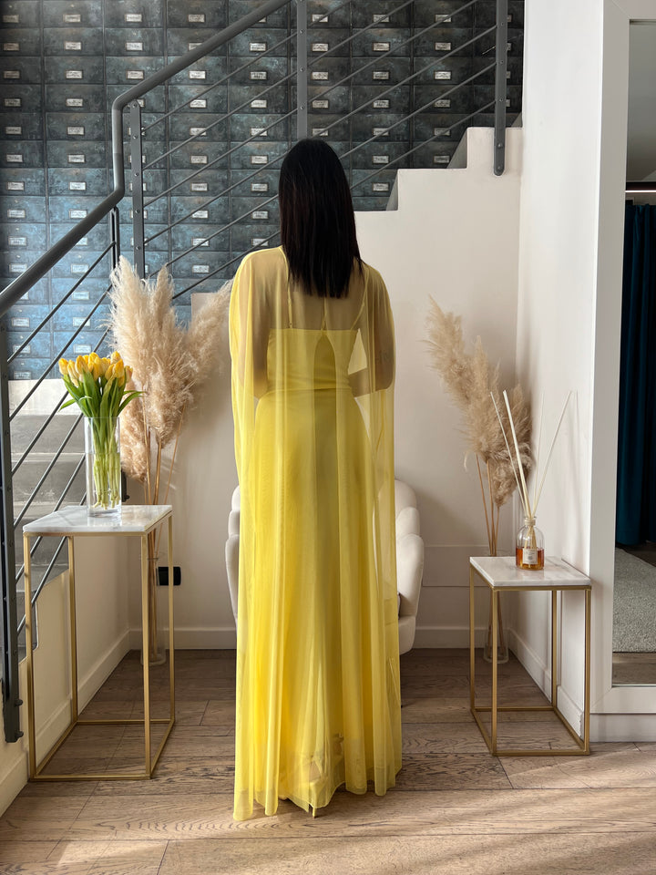 ABITO TULLE CAPPA GIALLO