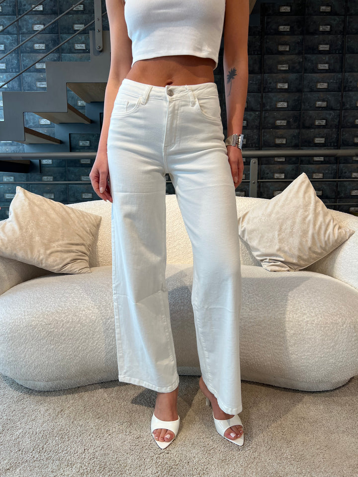 JEANS BIANCO SVASATO