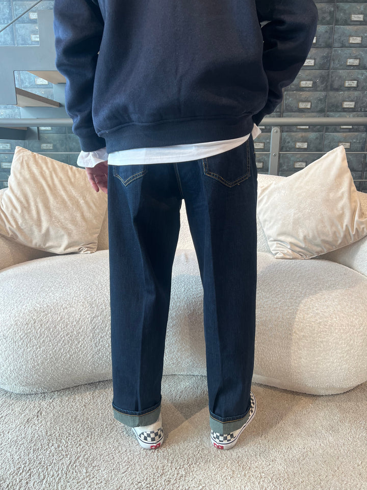 JEANS DRITTO BLU