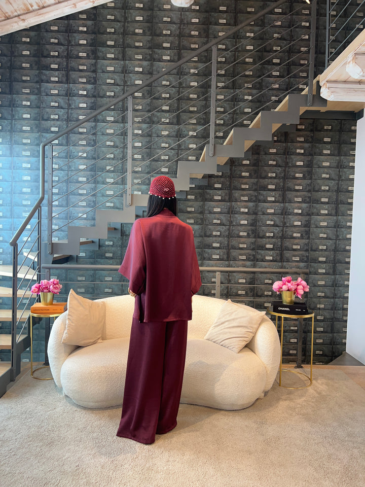 COMPLETO KIMONO VINO